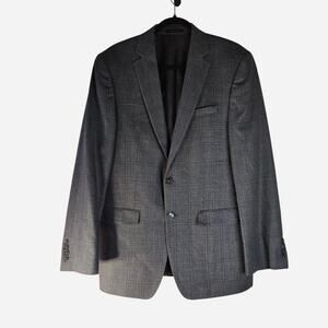 Calvin Klein Macys men's store plaid blazer sport coat jacket size 39R